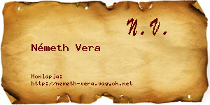 Németh Vera névjegykártya