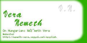 vera nemeth business card